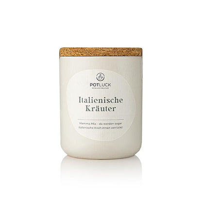 POTLUCK Italiaanse kruiden, 25 g - A close-up of the aromatic blend of Italian herbs in a small, 25-gram jar, perfect for adding rich flavor to your favorite dishes