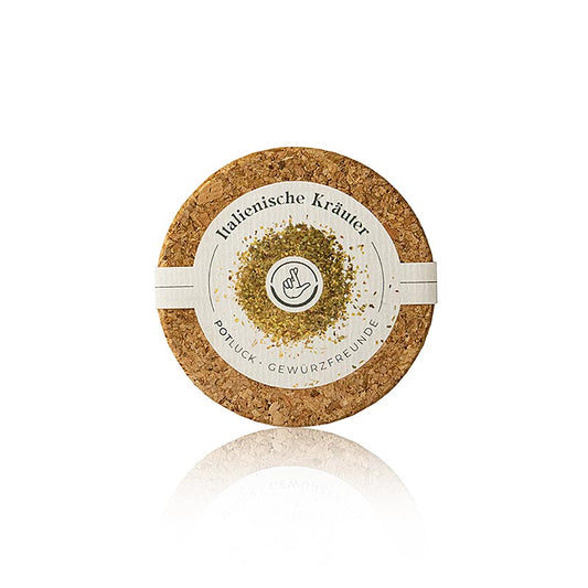 POTLUCK Italiaanse kruiden, 25 g - A stylish and elegant packaging of 25 grams of Italian herbs, adding authentic Mediterranean taste to your cooking