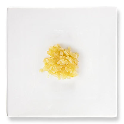 Close up of 6 mm diced steamed onions from Holzmann, a 3 kg bulk package