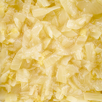 Ui reepjes, gestoomd, Holzmann, 5 kg - a 5 kg package of steamed, sliced onions by Holzmann