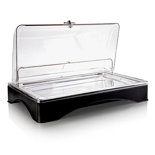 Stainless steel roll-top presenter with ice cube cooling, GN 1/1 size, measuring 555x357x175mm, 1 piece