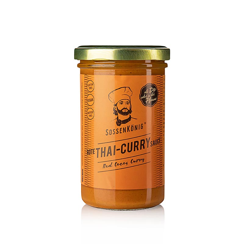 Sossenkönig Rode Thaise curry kant-en-klare saus 250 ml, a delicious ready-to-use Thai curry sauce in a 250 ml bottle