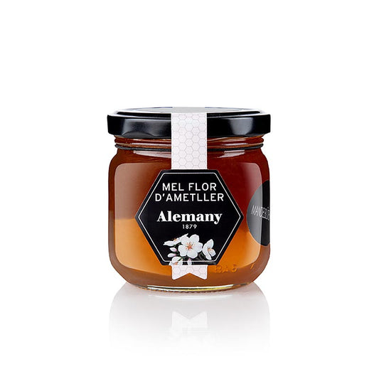 A 250g jar of Amandelbloesemhoning Mel Flor d'Ametller honey from Spain by Alemany