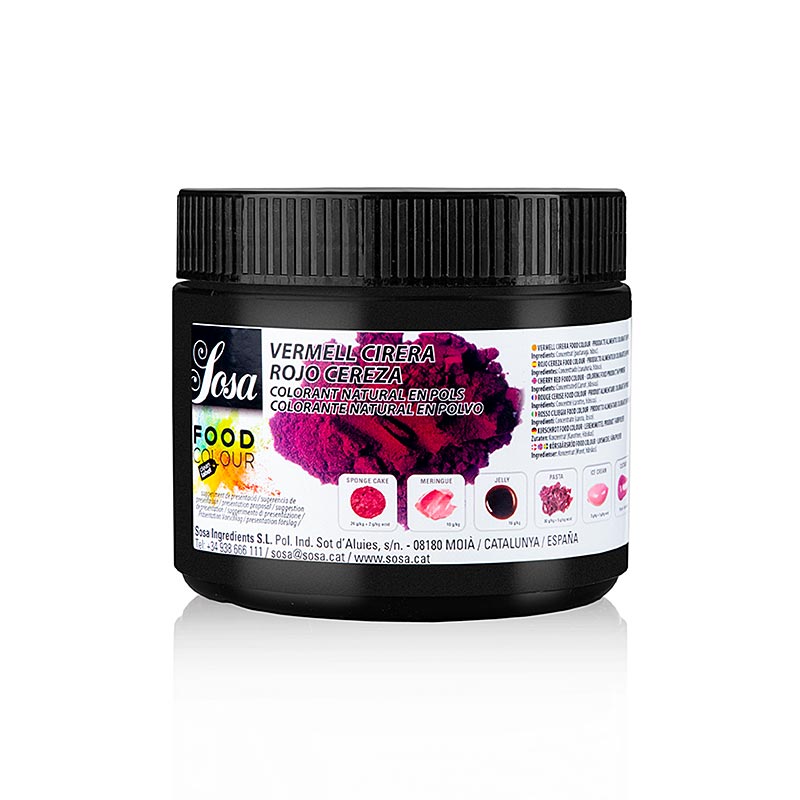 Sosa natuurlijke kleurstof kersenrood, poeder, volledig oplosbaar (38629), 300 g