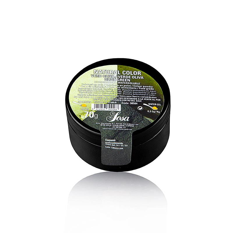 Sosa Natuurlijke kleurstof olijfgroen, poeder, in water oplosbaar (38584), 70 g