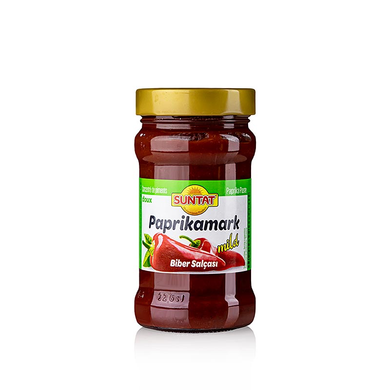 Paprikapulp, mild, Suntat, 310 g - Geconcentreerde en smaakvolle paprikapulp van het merk Suntat, 310 gram