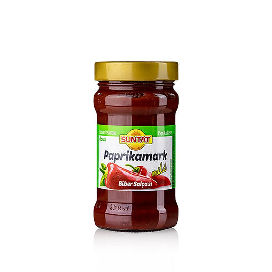 Paprikapulp, mild, Suntat, 310 g - Geconcentreerde en smaakvolle paprikapulp van het merk Suntat, 310 gram