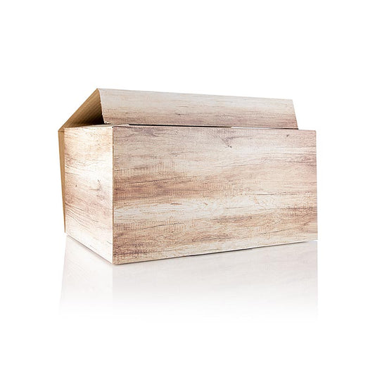 Wooden wine presentation box with capacity for 6 bottles, each 075 liters, for showcasing and storing wine