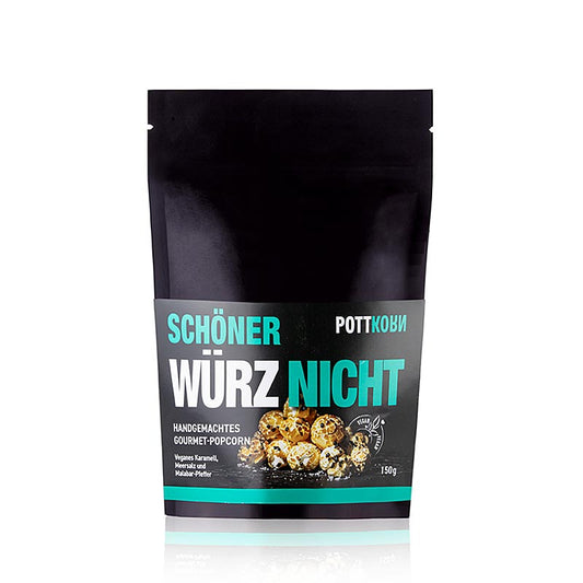 Pottkorn - Schöner Würz Nicht, popcorn met Malabar-peper & zeezout, veganistisch, 150 g