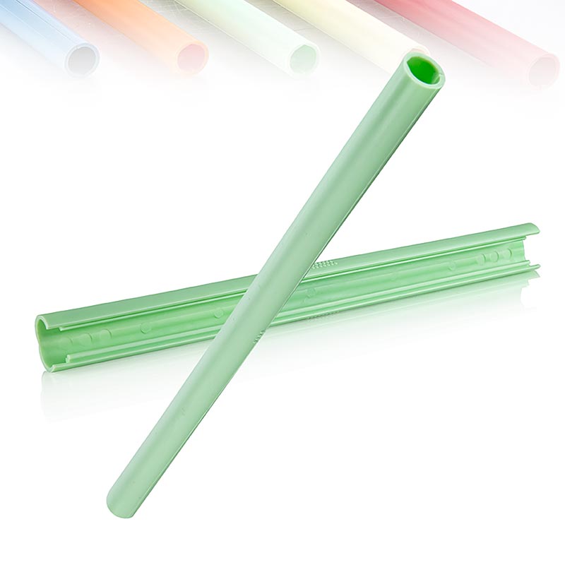 ClickStraw - Herbruikbare rietjes, groen, 10 stuks