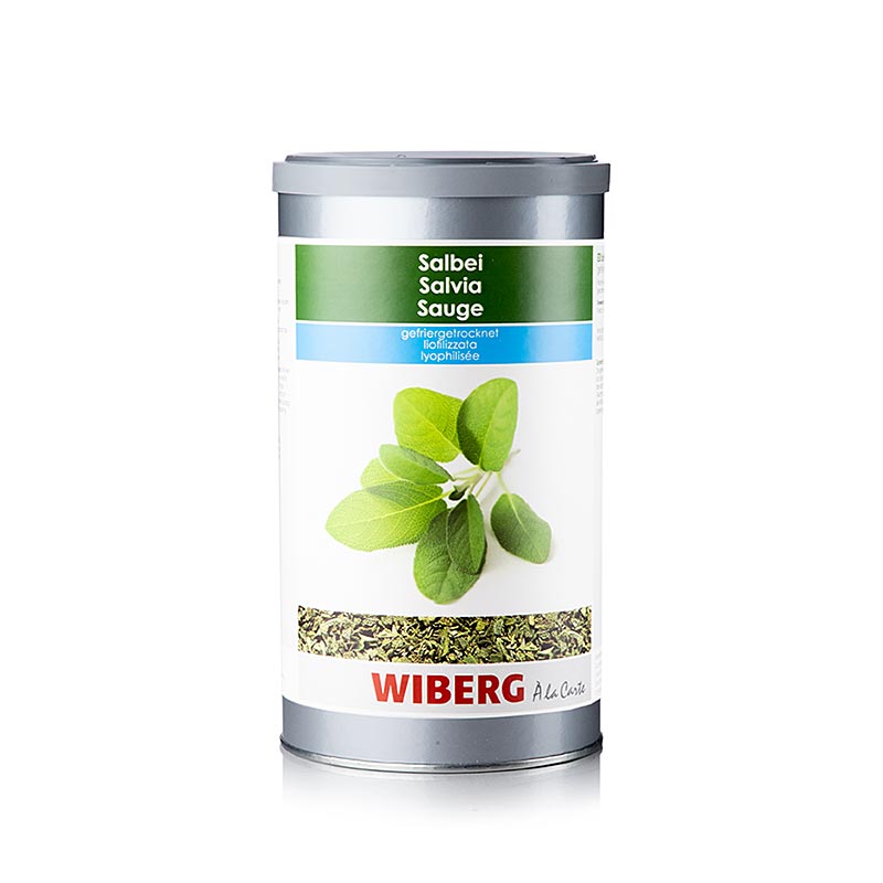 50 gram Wiberg salie, gevriesdroogd, een hoogwaardig kruidenproduct voor culinaire toepassingen