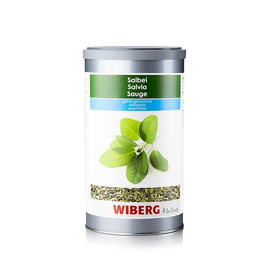 50 gram Wiberg salie, gevriesdroogd, een hoogwaardig kruidenproduct voor culinaire toepassingen