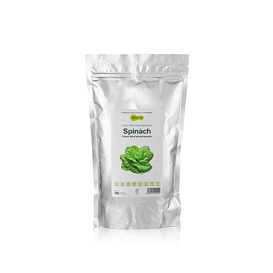 Gevriesdroogde spinaziepoeder van TÖUFOOD LYOFËELING SPINÄCH, 100 g productverpakking