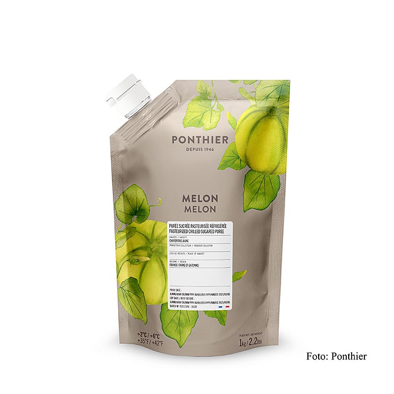 Ponthier meloenpuree (Charentais), met suiker, 1 kg
