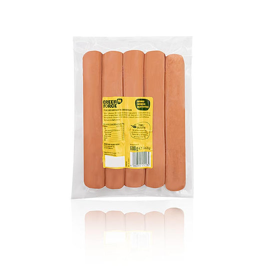 Greenforce veganistische curryworst, gemaakt van erwteneiwit, 600 g, 5 x 120 g