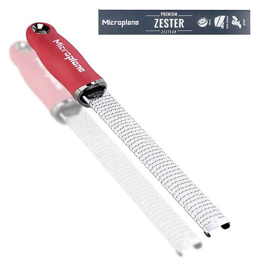 Premium Classic stok, schil rasp, handvat granaatappel rood with soft-touch, 1 stuk - high-quality kitchen tool for effortless food preparation