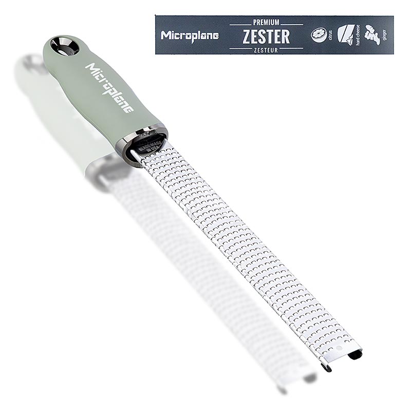 Premium Classic stokje, schilrasp, handvat saliegroen with soft-touch, 1st, ideal for effortless and precise peeling and grating