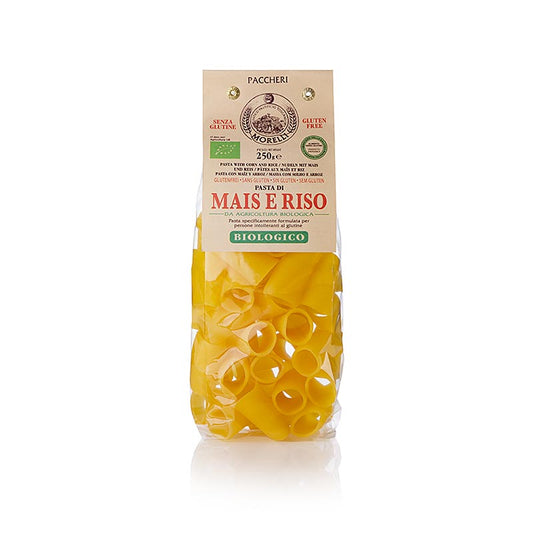 Glutenvrije biologische Pacceri pasta van rijst & maïs, 250 g, van Morelli 1860
