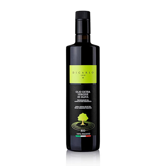 Organic 750 ml Extra Virgin Olive Oil (EVO) Di Carlo, first cold pressed, premium quality, rich flavor
