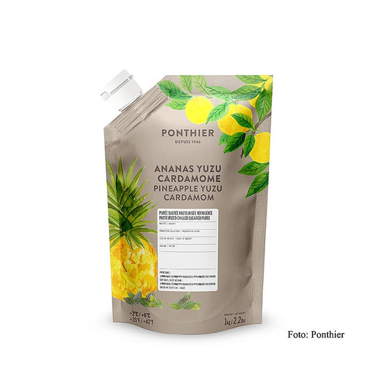 Puree - Ananas-, yuzu-, kardemom- &amp; suikerpuree (cocktailbasis), 1 kg