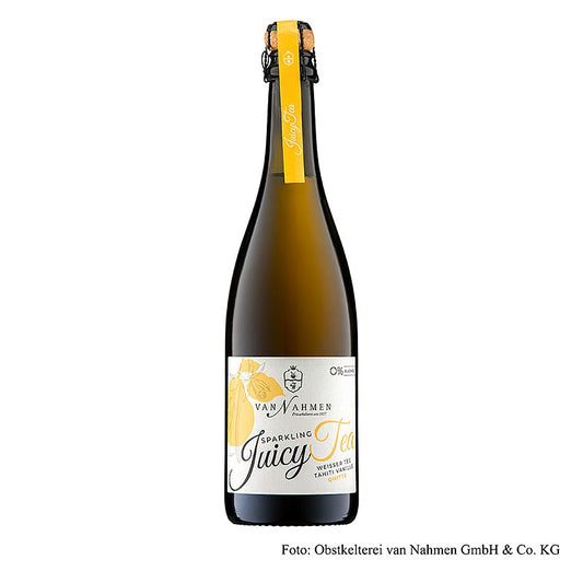 van Nahmen - Sparkling Juicy Tea - witte thee - Tahiti-vanille - kweepeer, BIO, 750 ml