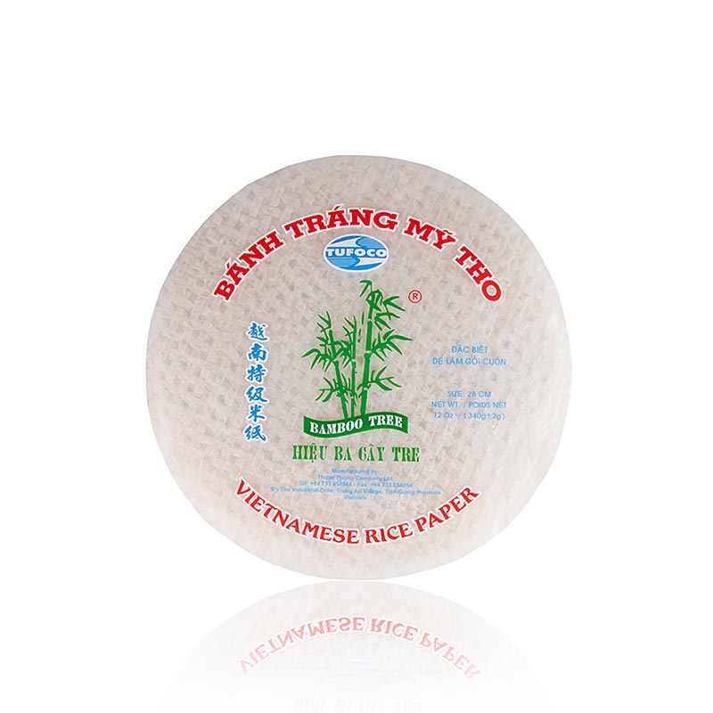 Rijstpapier, groot, ø 28 cm, Bamboo Tree, 340 g, 20 vellen