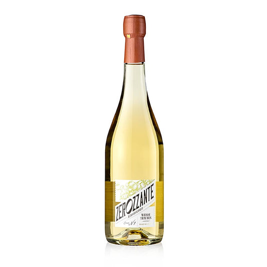 750 ml bottle of Raumland Zerozzante Cuvée No 1 White Grape Secco, a non-alcoholic sparkling wine alternative