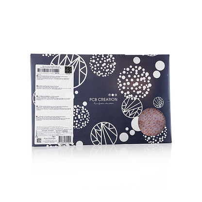 Peel-off folie Paris Bronze with yellow-gold spots for chocolate, sized 40x25cm, 1 piece, ideal for decorating chocolates and confectionery items