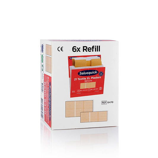 Cederroth - Textielpleisters Xtra Groot, navulverpakking, 6 x 21 stuks (6470), 1 stuk