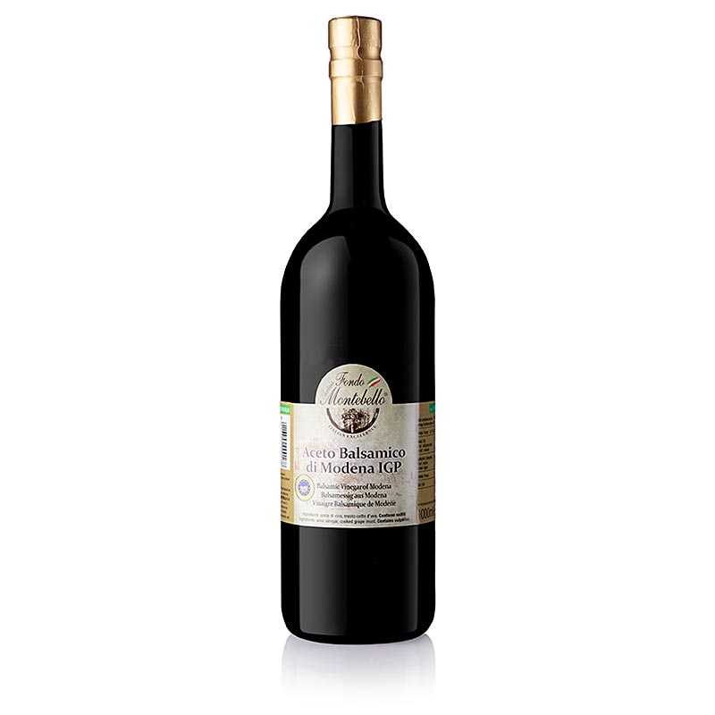 1 liter bottle of Aceto Balsamico di Modena BGA, ASR5(J8), Fondo Montebello, a slightly less sweet version of the traditional Italian balsamic vinegar