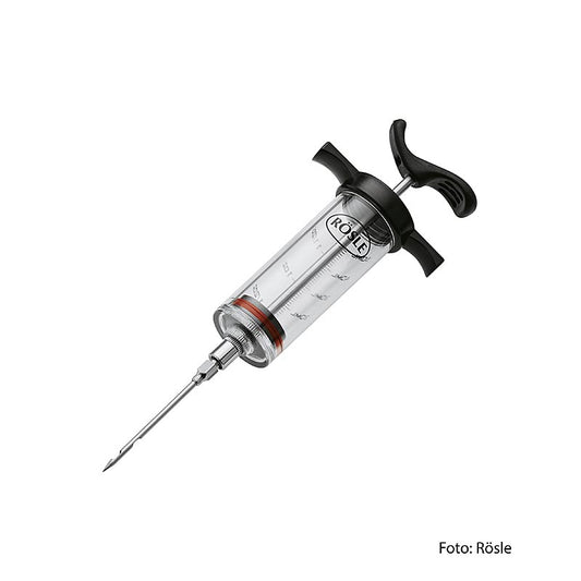 Rösle marineerspuit van 50 ml met afneembare naald (25058), ideaal voor het injecteren van marinades en dressings, 1 stuk