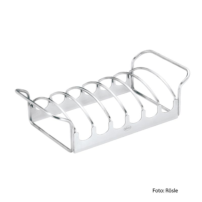 Rösle braadstuk en ribstukhouder, klein (spareribs) (25087), 1 st - a small holder for roasting and rib racks, perfect for spareribs