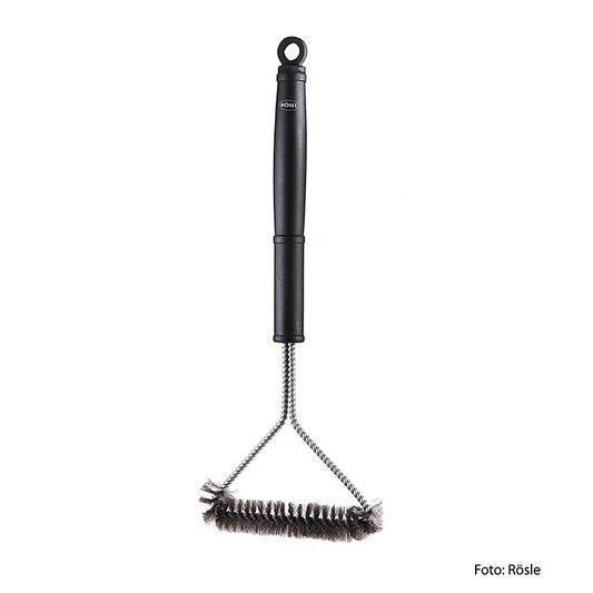 Stainless steel Rösle grillroosterborstel with 43cm handle, ideal for cleaning barbecue grates (25168)
