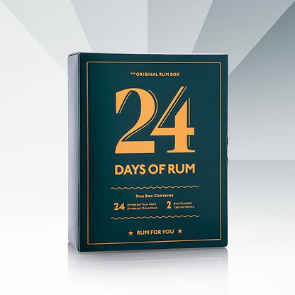  Feestelijke Adventskalender met 24 flesjes rum van 20 ml elk, perfect voor de feestdagen