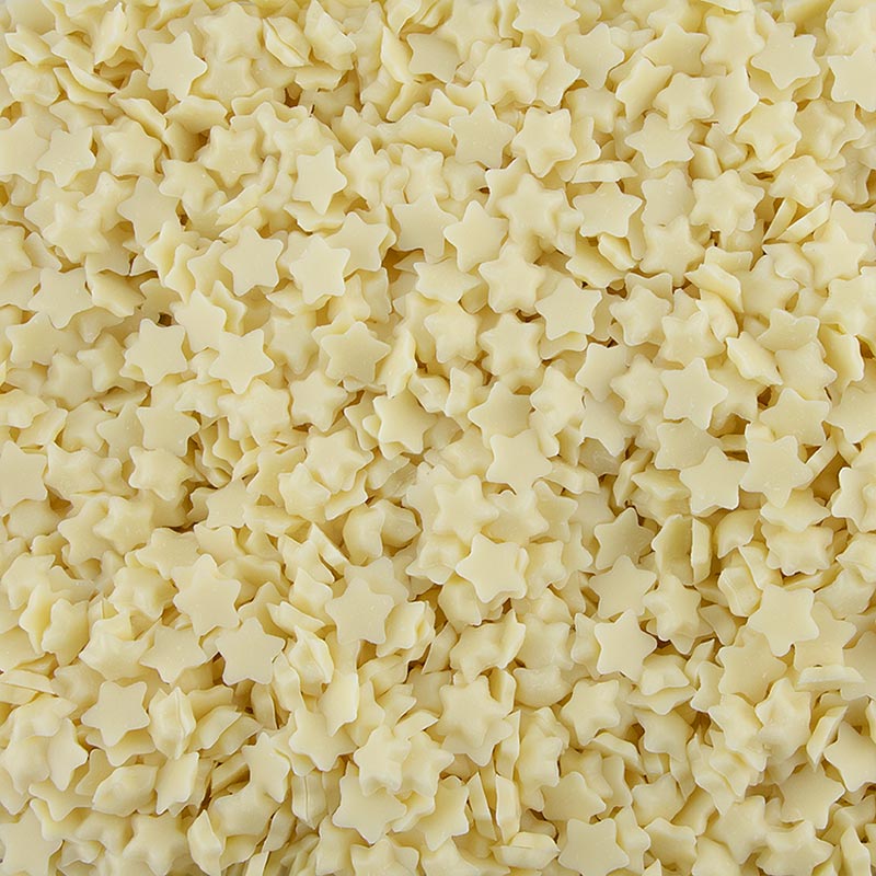 A 600g package of Dobla Chocolade Sterren Strooisel in white color