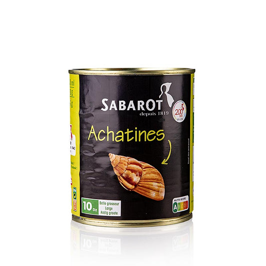 Fresh and delicious Agaat slakken (Achatines) from Sabarot, 800g, 120 medium-sized snails, 10 dozen, perfect for gourmet dishes