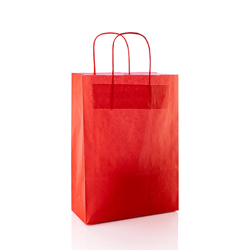 Papieren zak -M-, rood, 220x100x310mm, 1 stuk