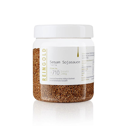 Reingold - Sesamzaadjes met sojasausaroma, 200 g, a flavorful and aromatic sesame seed product with savory soy sauce flavoring, perfect for adding a delicious twist to your favorite dishes