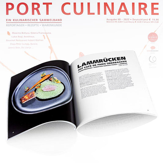  Culinaire tijdschrift met luxe illustraties en verfijnde recepten