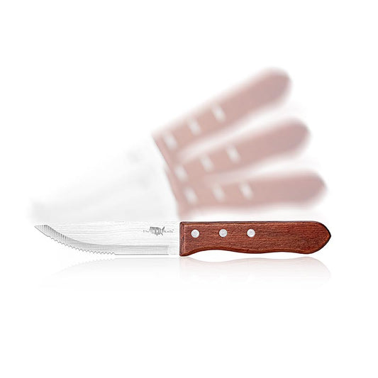 Set van 4 steakmessen verpakt in een elegante zwarte houten kist