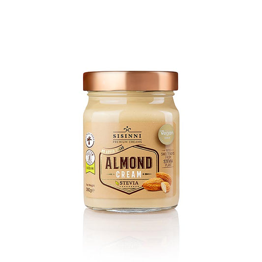 Amandelroom met stevia, Sisinni, 380 g - natuurlijke zoetstof zonder toegevoegde suikers