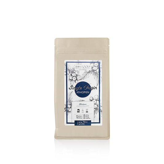 BOS FOOD - Single Origin koffie - Ethiopië Yirgacheffe, hele bonen, 250 g