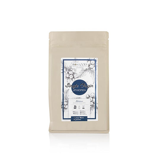 BOS FOOD - Single Origin koffie - Ethiopië Yirgacheffe, hele bonen, 500 g