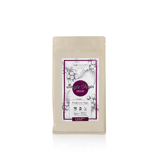 BOS FOOD - Single Origin koffie - Decaf, cafeïnevrij, hele bonen, 250 g