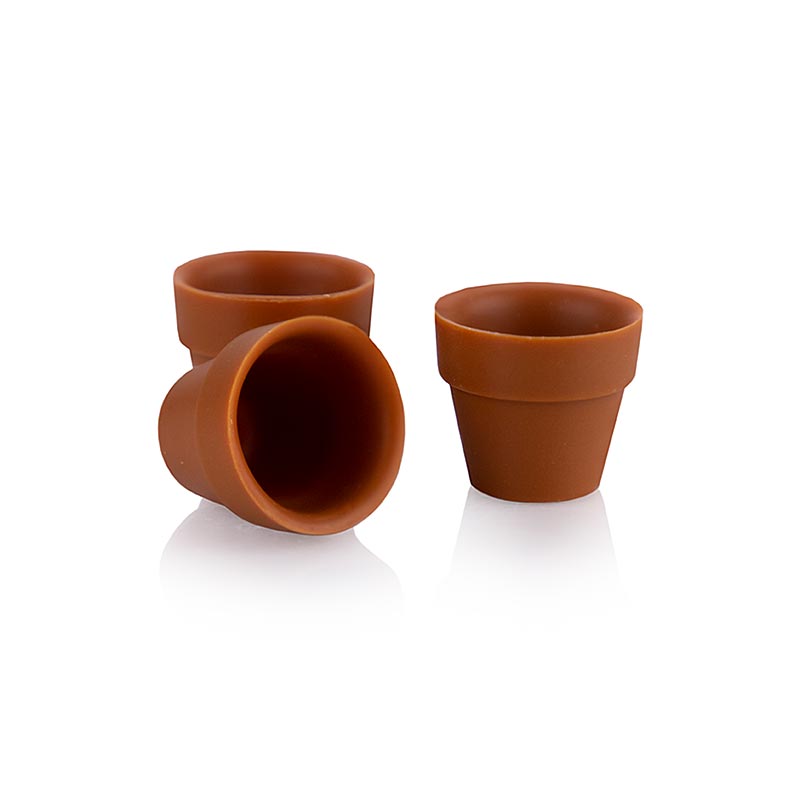 Chocoladevorm Flower Pot mini, volle melk, 25x28mmm, dobla (18139), 132 g, 24 stuks