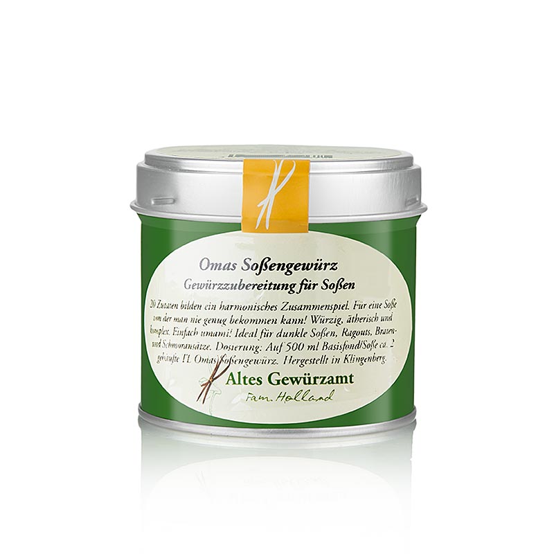 Oma's sauskruiden, kruidenpreparaat voor sauzen, Altes Gewürzamt, 80g, a traditional blend of herbs and spices for enhancing the flavor of sauces