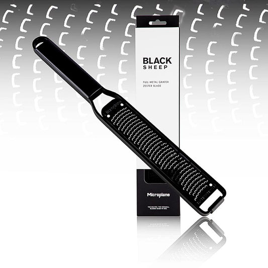 High-quality black stainless steel Microplane rasp for grating hard cheeses