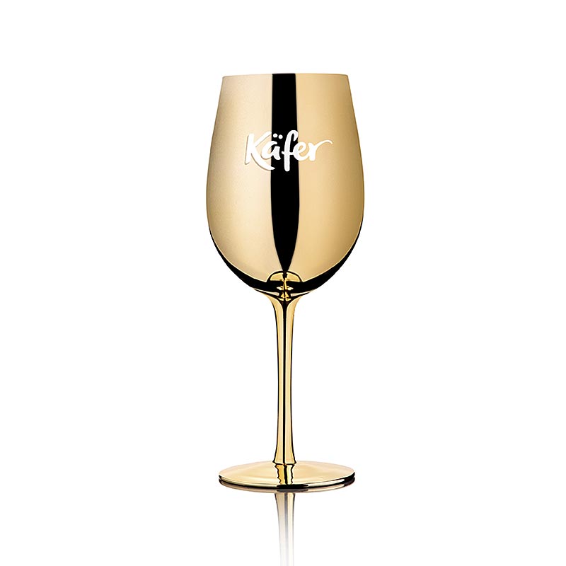 Two elegant gold cocktail glasses with a beetle design, sold as a set of 2