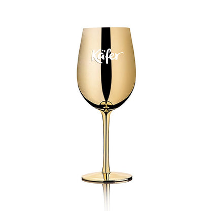 Two elegant gold cocktail glasses with a beetle design, sold as a set of 2