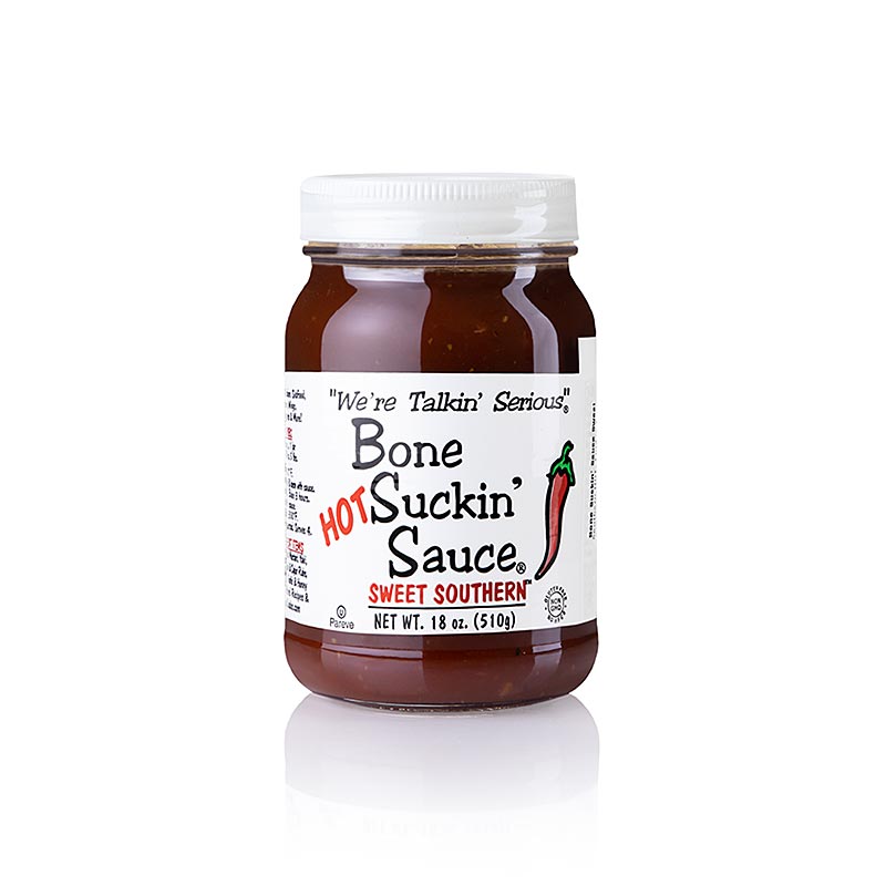 Bone Suckin' Sauce, Sweet Southern SPICY, Ford's Food, 420 ml - a flavorful and bold barbecue sauce perfect for adding a kick to your favorite dishes